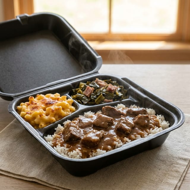 Beef Tips Heritage Plate.