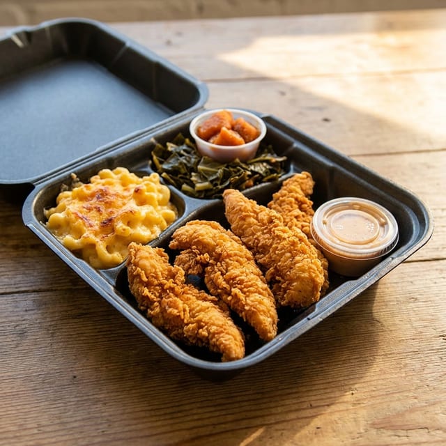 4pc Chicken Tender Heritage Plate.