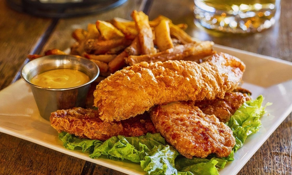 4pc Chicken Tender Heritage Plate.