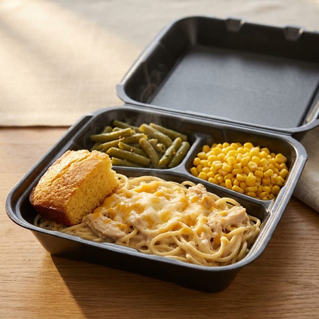 Chicken Spaghetti Heritage Plate.